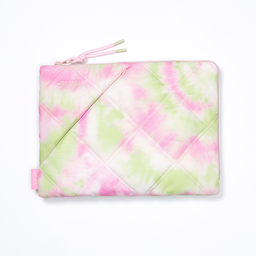 Puffy recycled laptop sleeve - It's a tie