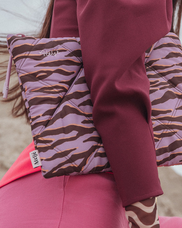 Puffy recycled laptop sleeve - Savanna