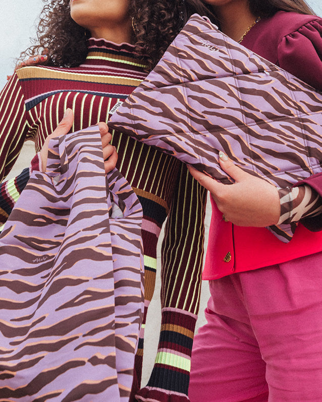 Puffy recycled laptop sleeve - Savanna