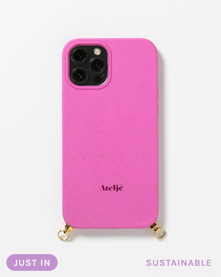 Biodegradable pink phone case with Spice