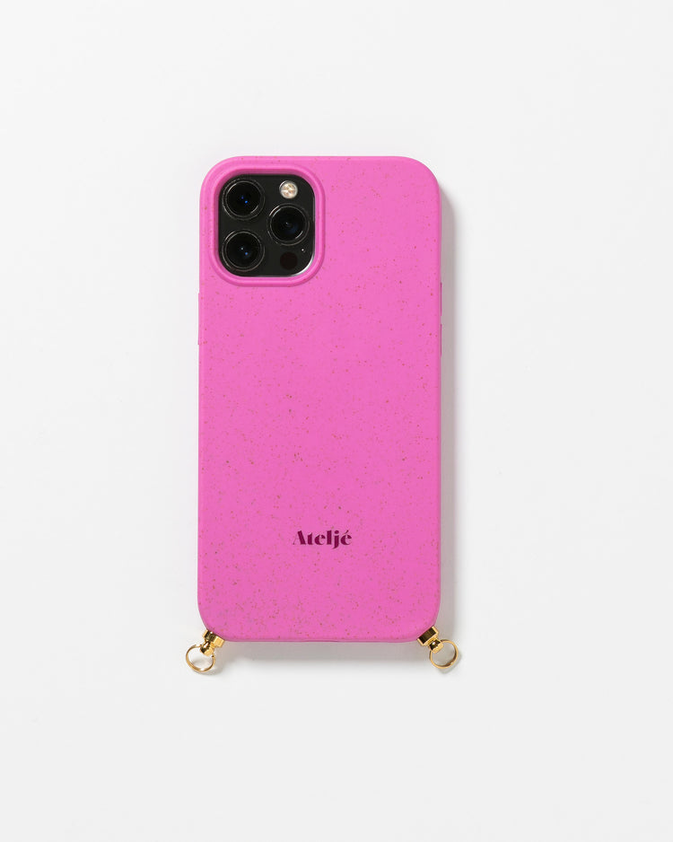 Biodegradable pink phone case with Cloudy