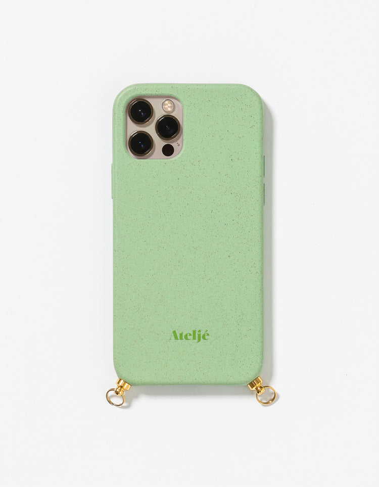 Soft green biodegradable iPhone case - no cord