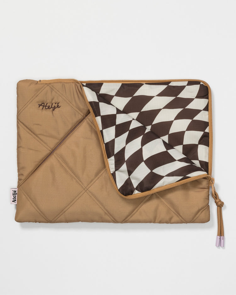 Puffy recycled iced latte laptop sleeve